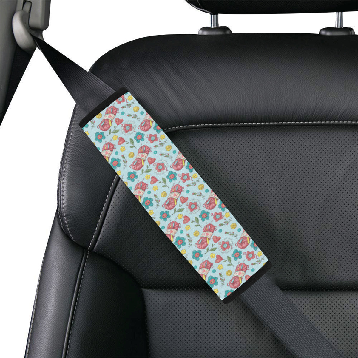 Crochet Pattern Print Design 01 Car Seat Belt Cover