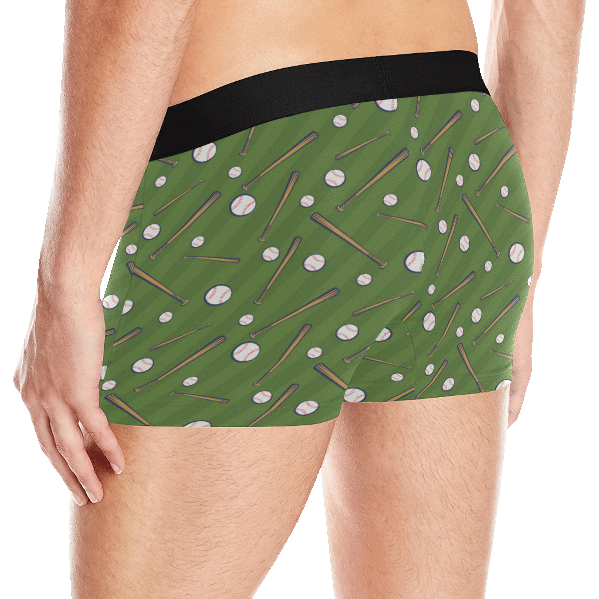 Baseball Pattern Print Design 02 Men's Boxer Briefs