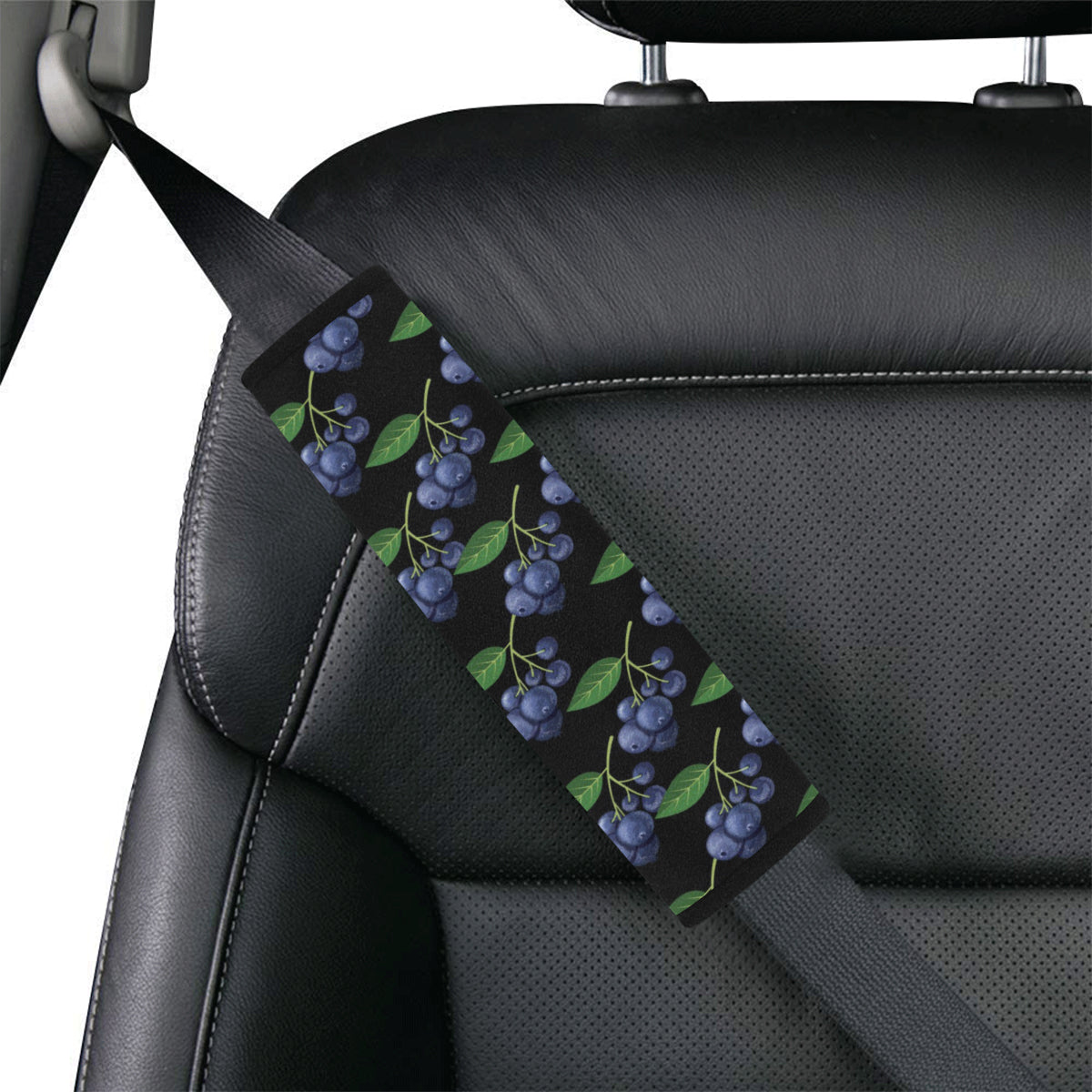 Blueberry Pattern Print Design BB01 Car Seat Belt Cover