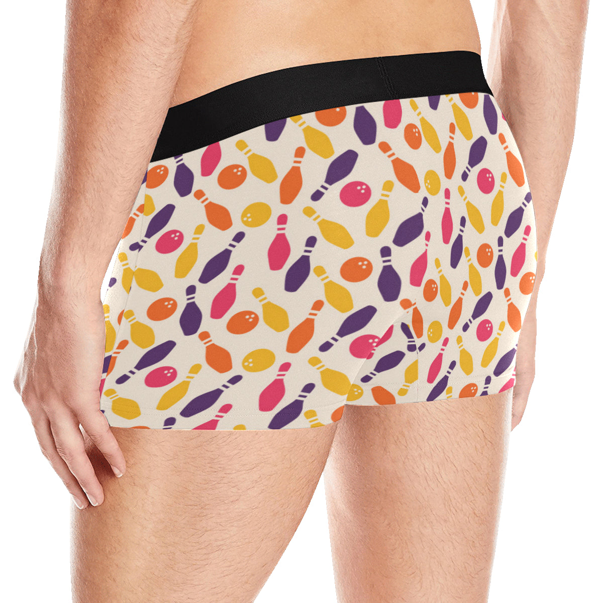 Bowling Pattern Print Design 06 Men's Boxer Briefs