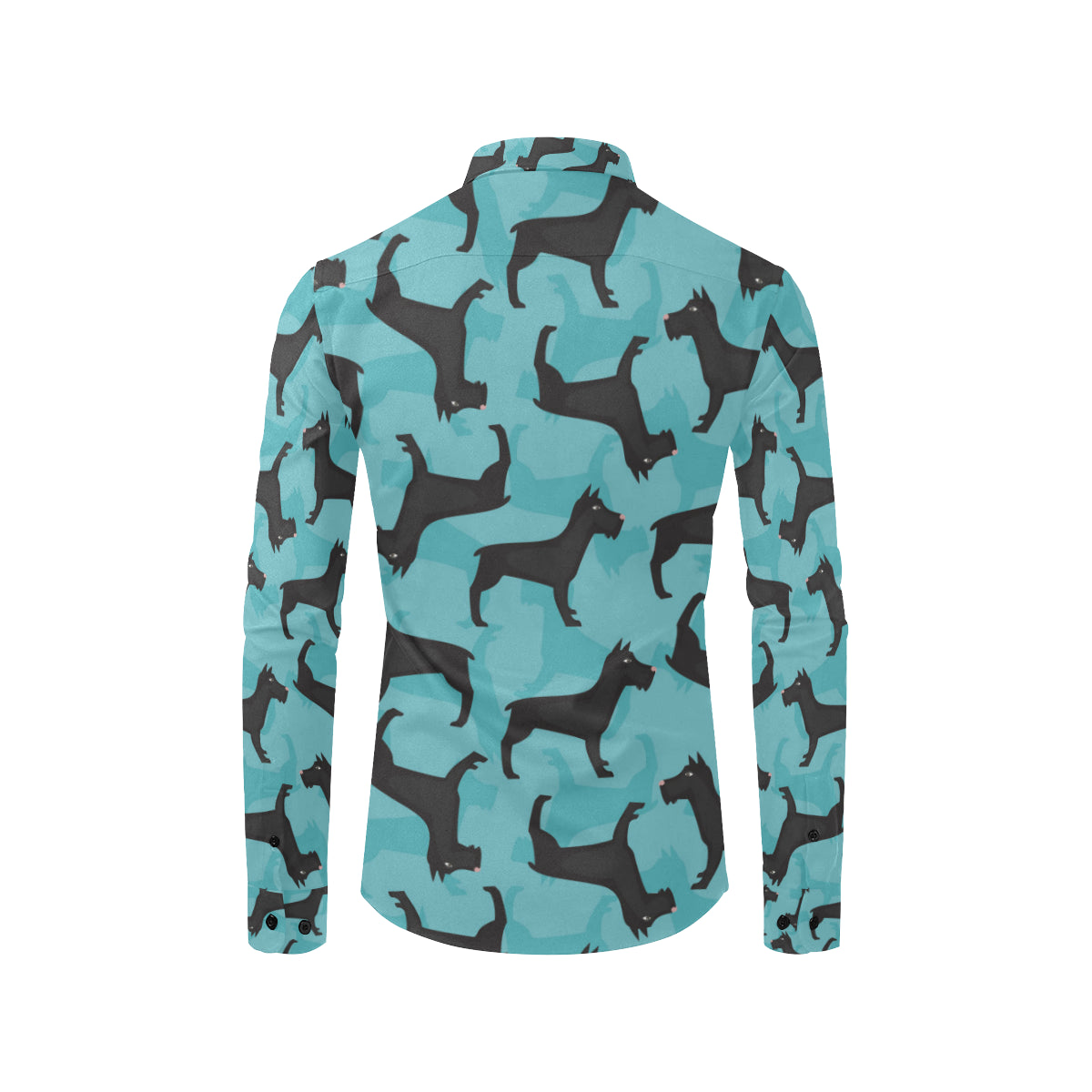 Schnauzers Pattern Print Design A01 Men's Long Sleeve Shirt