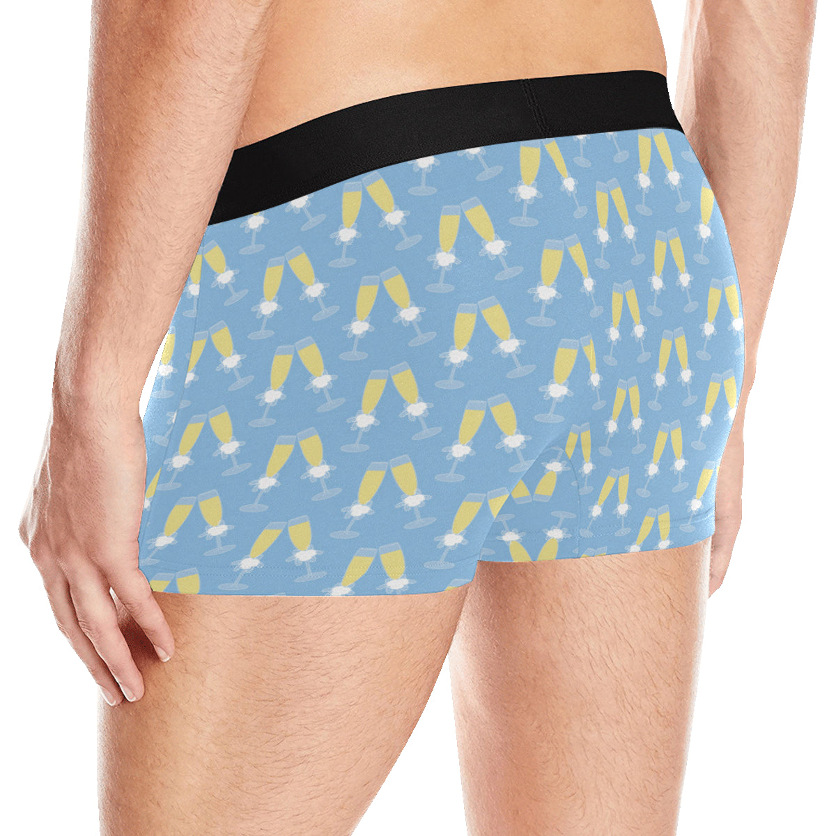 Champagne Pattern Print Design 06 Men's Boxer Briefs