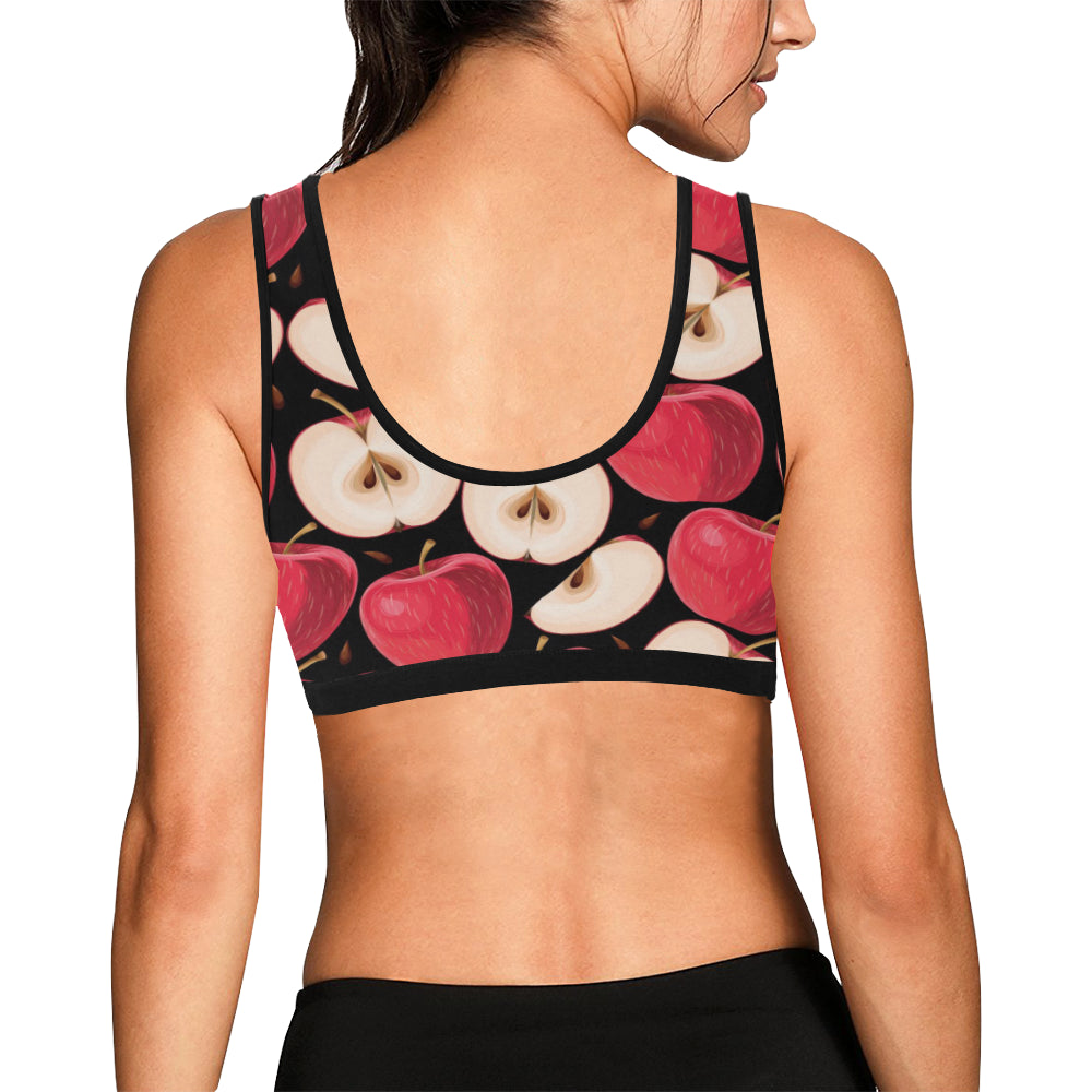 Apple Pattern Print Design AP02 Sports Bra