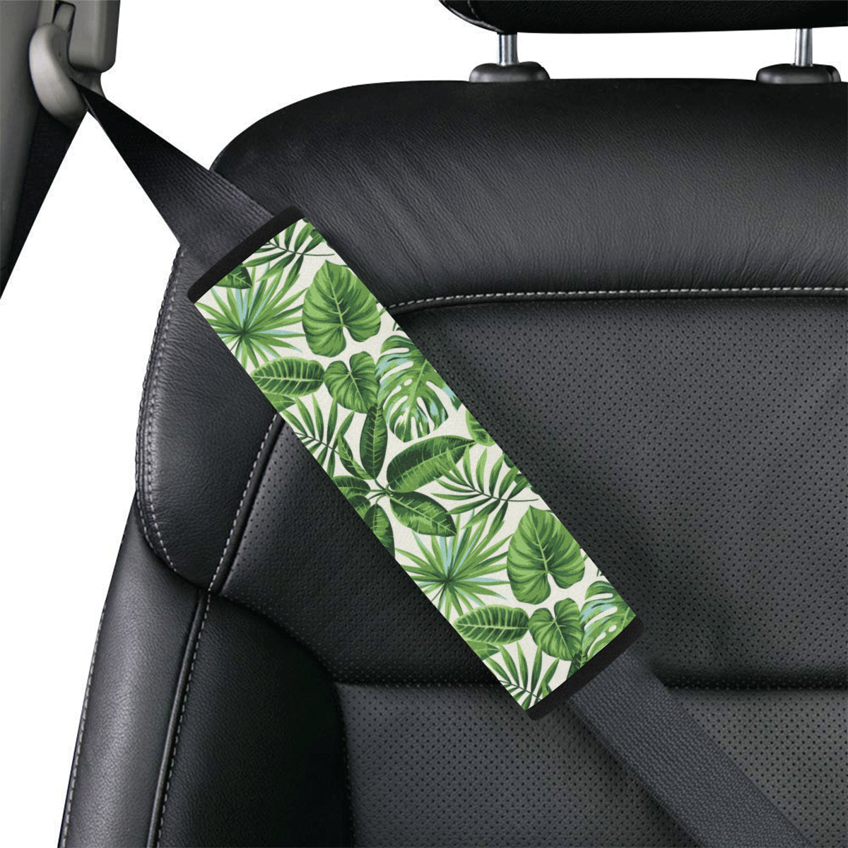 Tropical Flower Pattern Print Design TF013 Car Seat Belt Cover