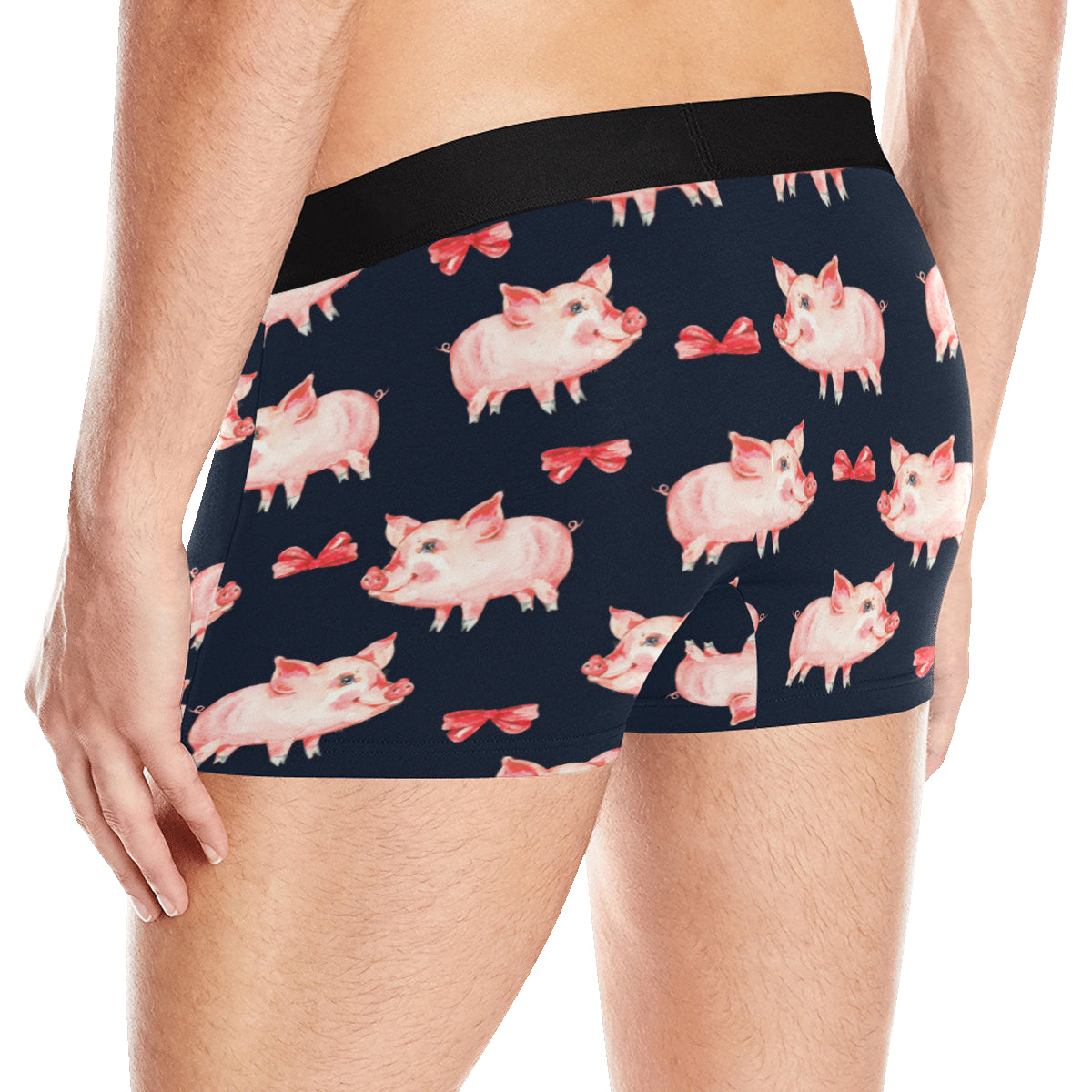 Pig Cute Pattern Print Design 02 Men's Boxer Briefs