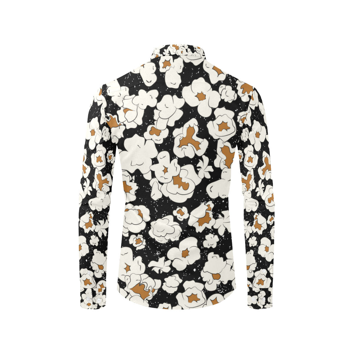 Popcorn Pattern Print Design A02 Men's Long Sleeve Shirt