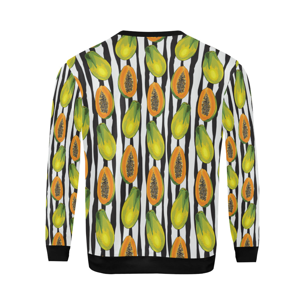 Papaya Pattern Print Design PP01 Men Long Sleeve Sweatshirt