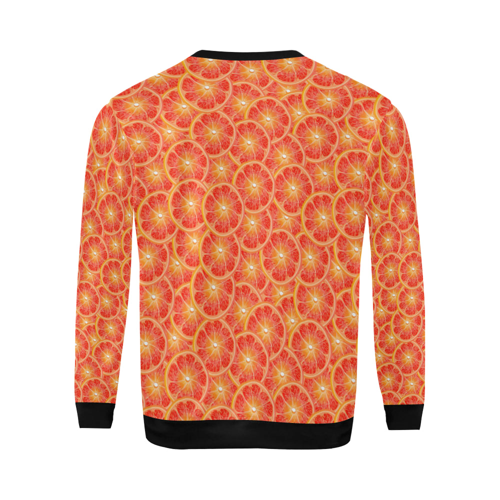 Grapefruit Pattern Print Design GF06 Men Long Sleeve Sweatshirt