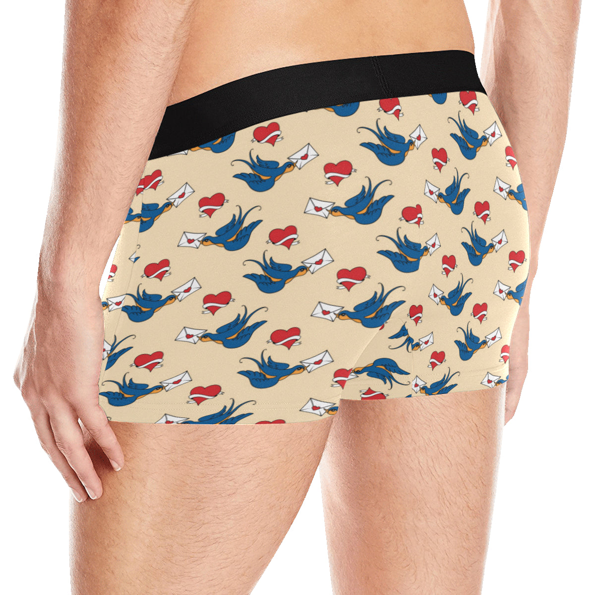 Swallow Bird Pattern Print Design 05 Men's Boxer Briefs