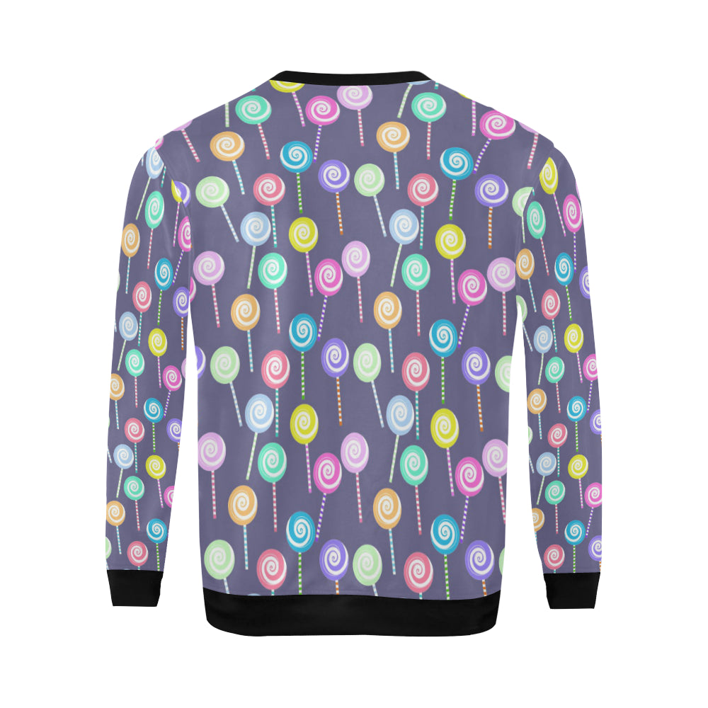 Lollipop Pattern Print Design LL03 Men Long Sleeve Sweatshirt