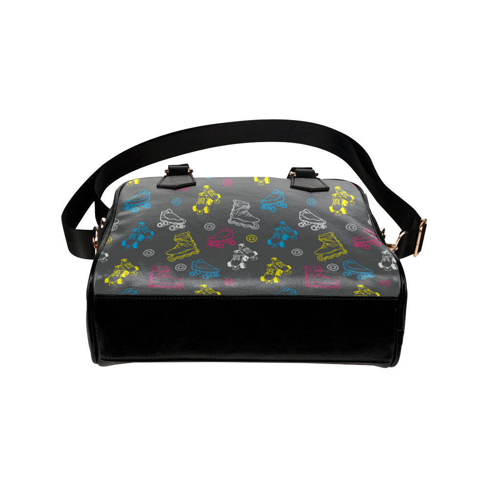 Roller skate Pattern Print Design A02 Shoulder Handbag