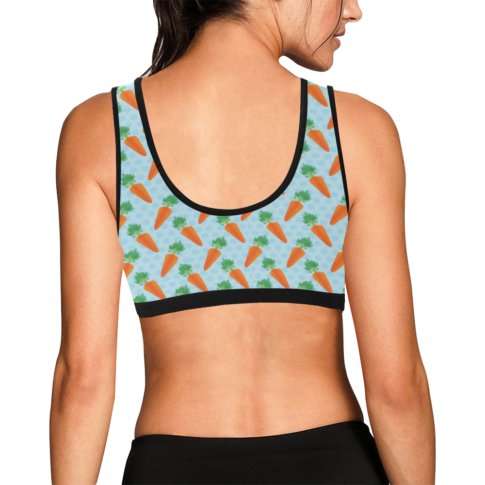 Carrot Pattern Print Design 01 Sports Bra
