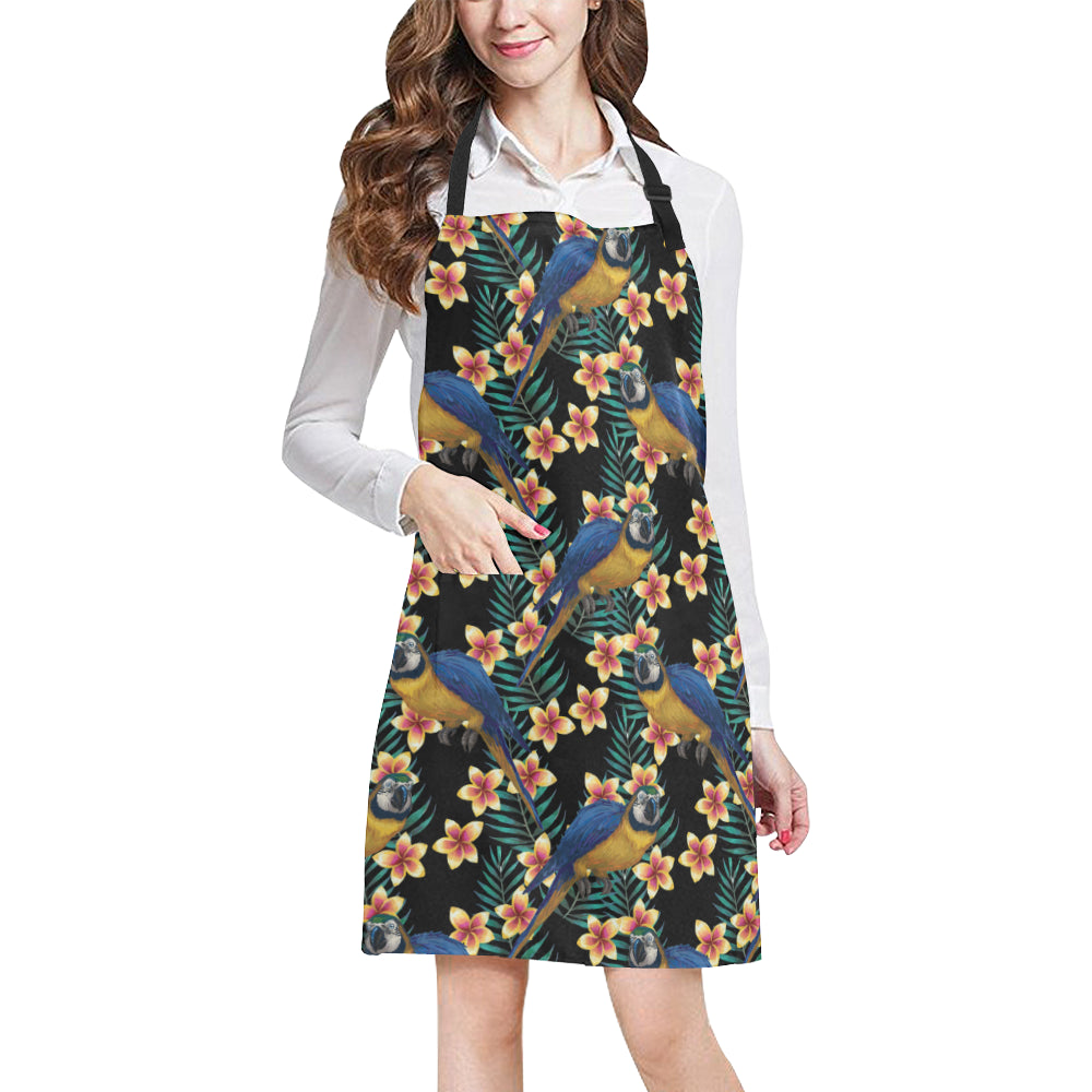 Macaw Pattern Print Design 01 Apron with Pocket