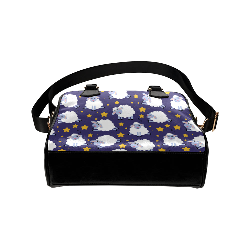 Sheep Pattern Print Design 03 Shoulder Handbag