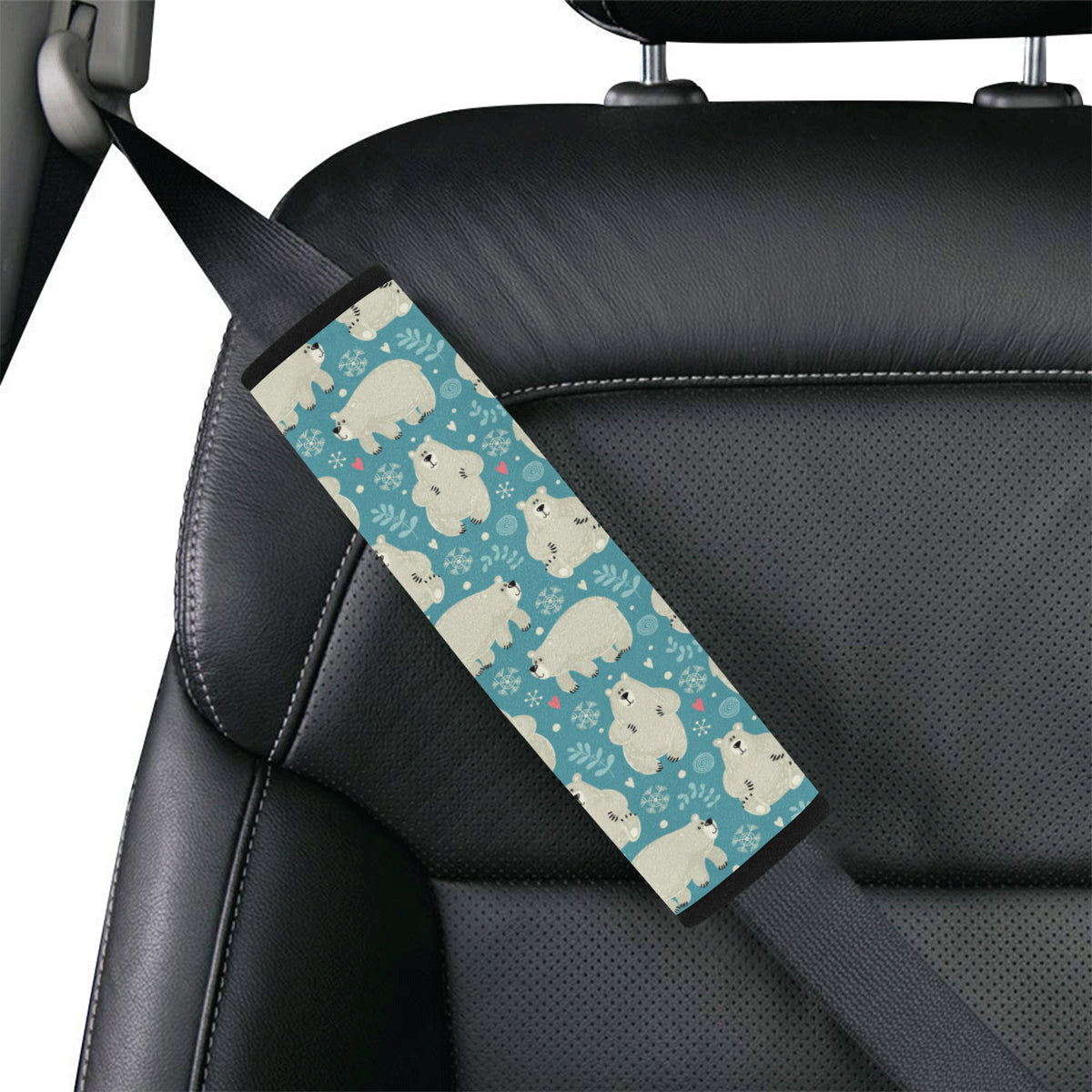 Bear Pattern Print Design BE04 Car Seat Belt Cover