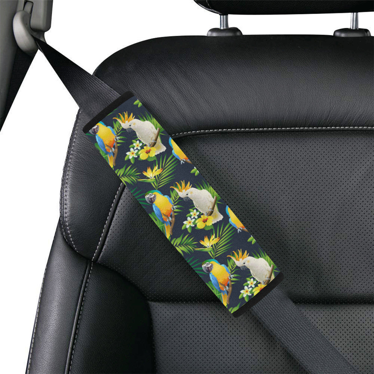 Parrot Pattern Print Design A03 Car Seat Belt Cover