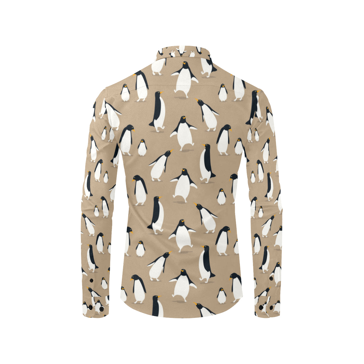 Penguin Pattern Print Design A01 Men's Long Sleeve Shirt