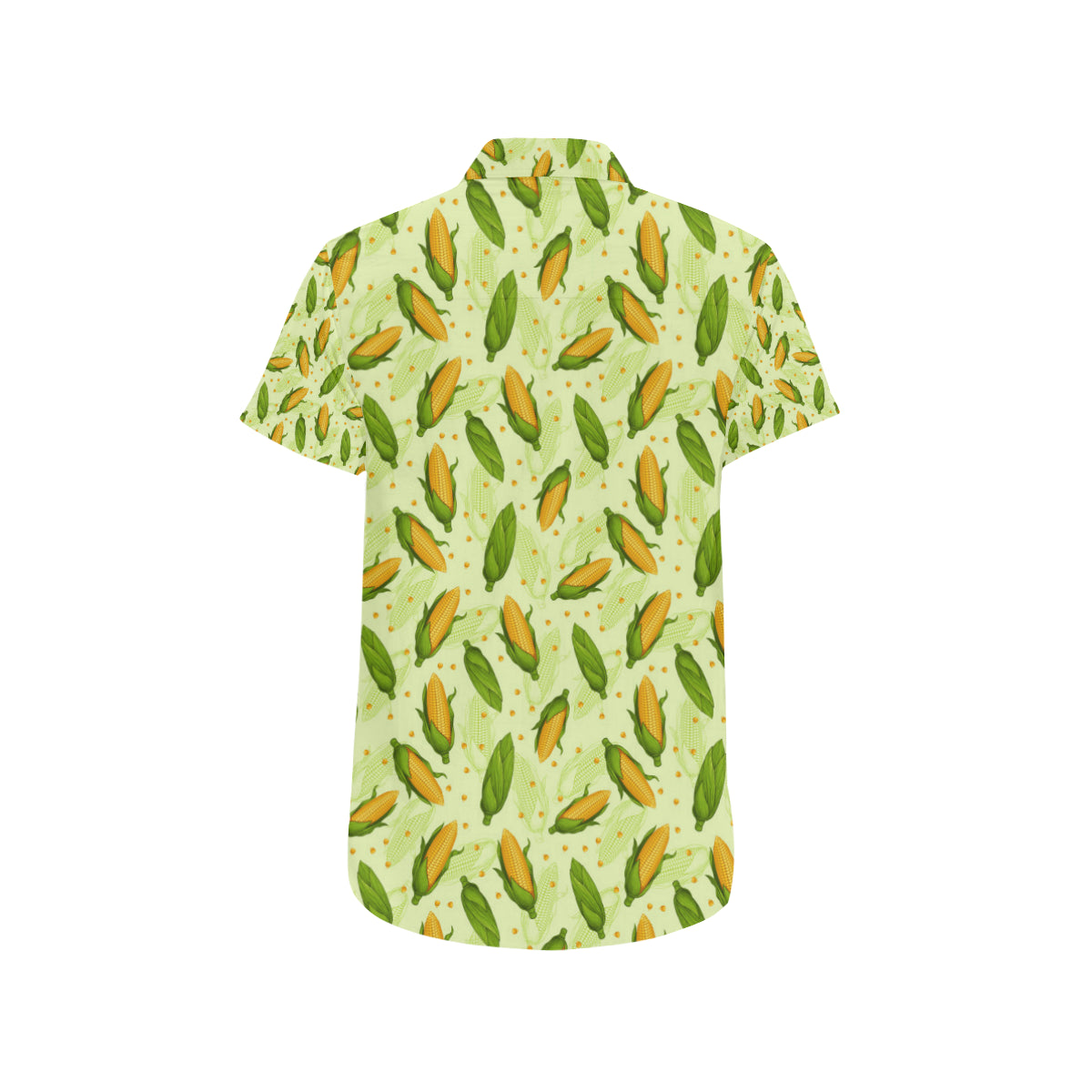 Agricultural Fresh Corn cob Print Pattern Men's Short Sleeve Button Up Shirt