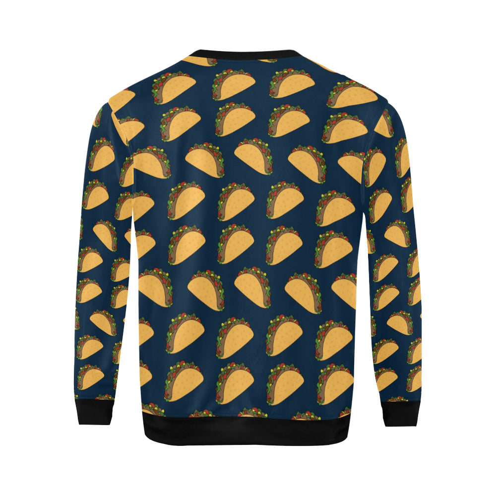 Taco Pattern Print Design TC04 Men Long Sleeve Sweatshirt