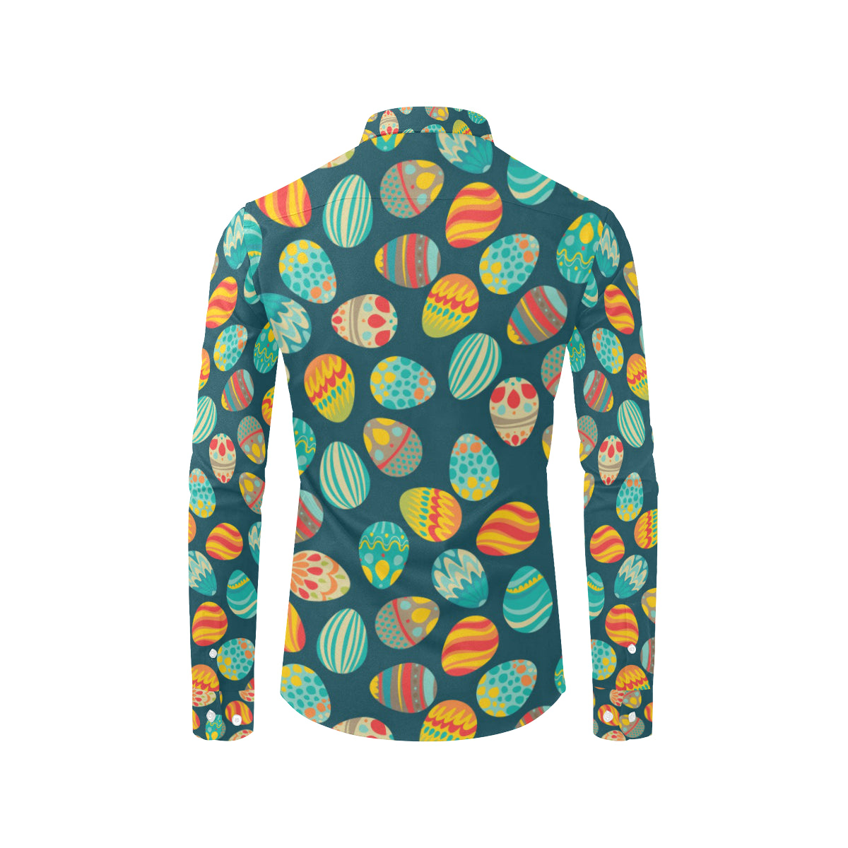 Easter Eggs Pattern Print Design RB09 Men's Long Sleeve Shirt