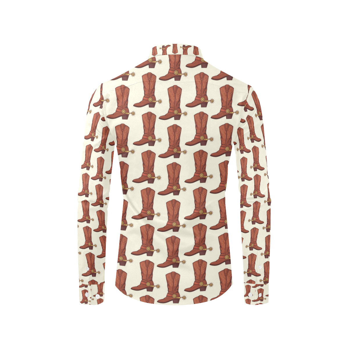 Cowboy Pattern Print Design 06 Men's Long Sleeve Shirt