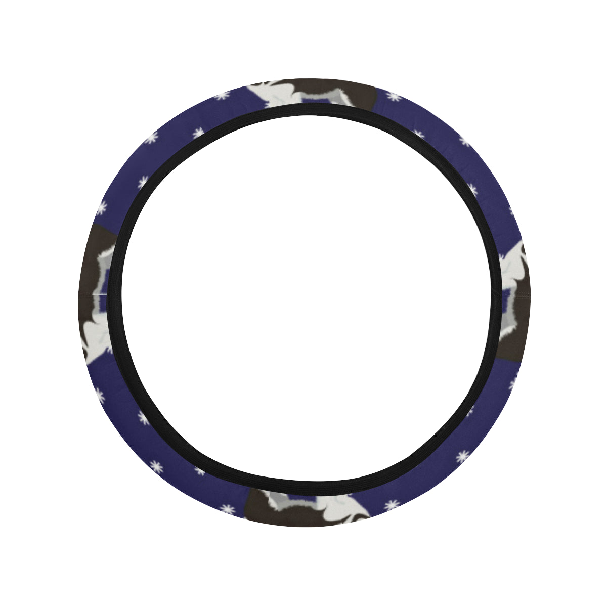 Alaskan Malamute Pattern Print Design 04 Steering Wheel Cover with Elastic Edge