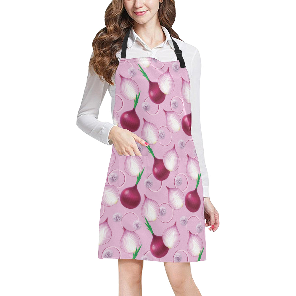 Onion Pattern Print Design A01 Apron with Pocket