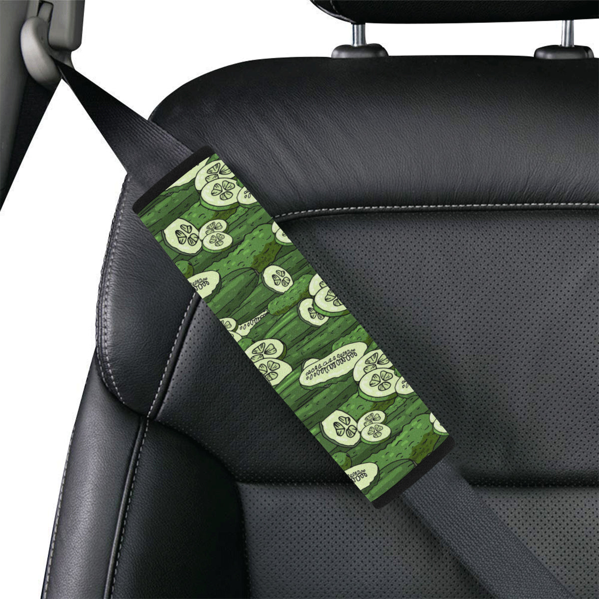 Cucumber Pattern Print Design CC01 Car Seat Belt Cover
