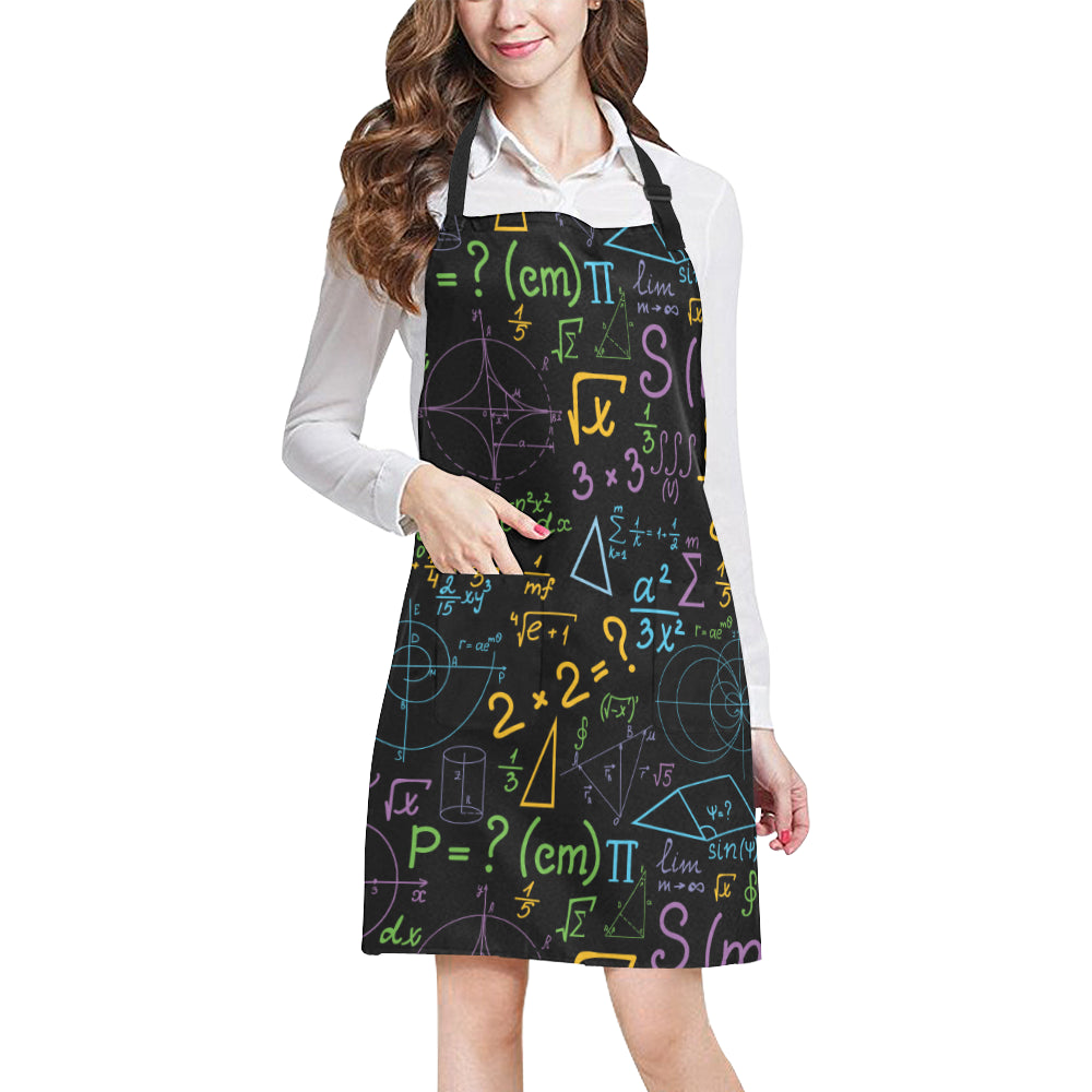 Math Pattern Print Design 03 Apron with Pocket