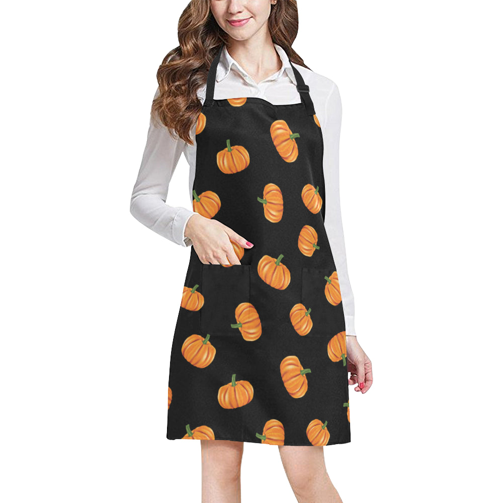 Pumpkin Pattern Print Design A05 Apron with Pocket