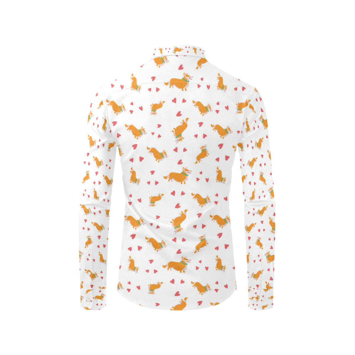 Cardigan Welsh Corgis Pattern Print Design 04 Men's Long Sleeve Shirt