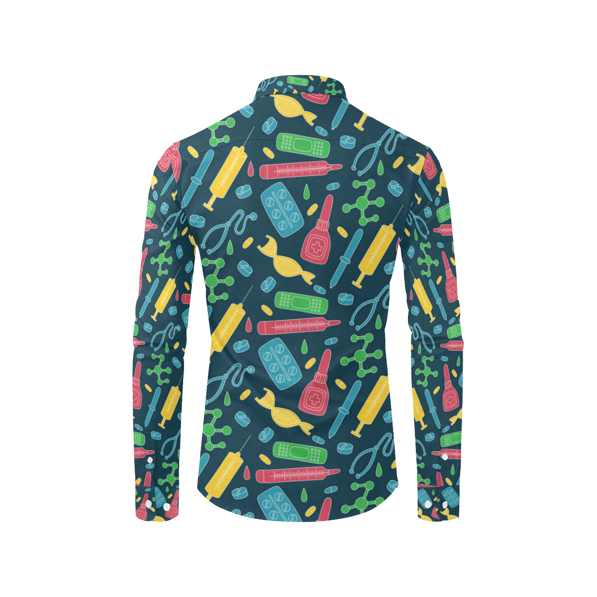 Phlebotomist Pattern Print Design A03 Men's Long Sleeve Shirt