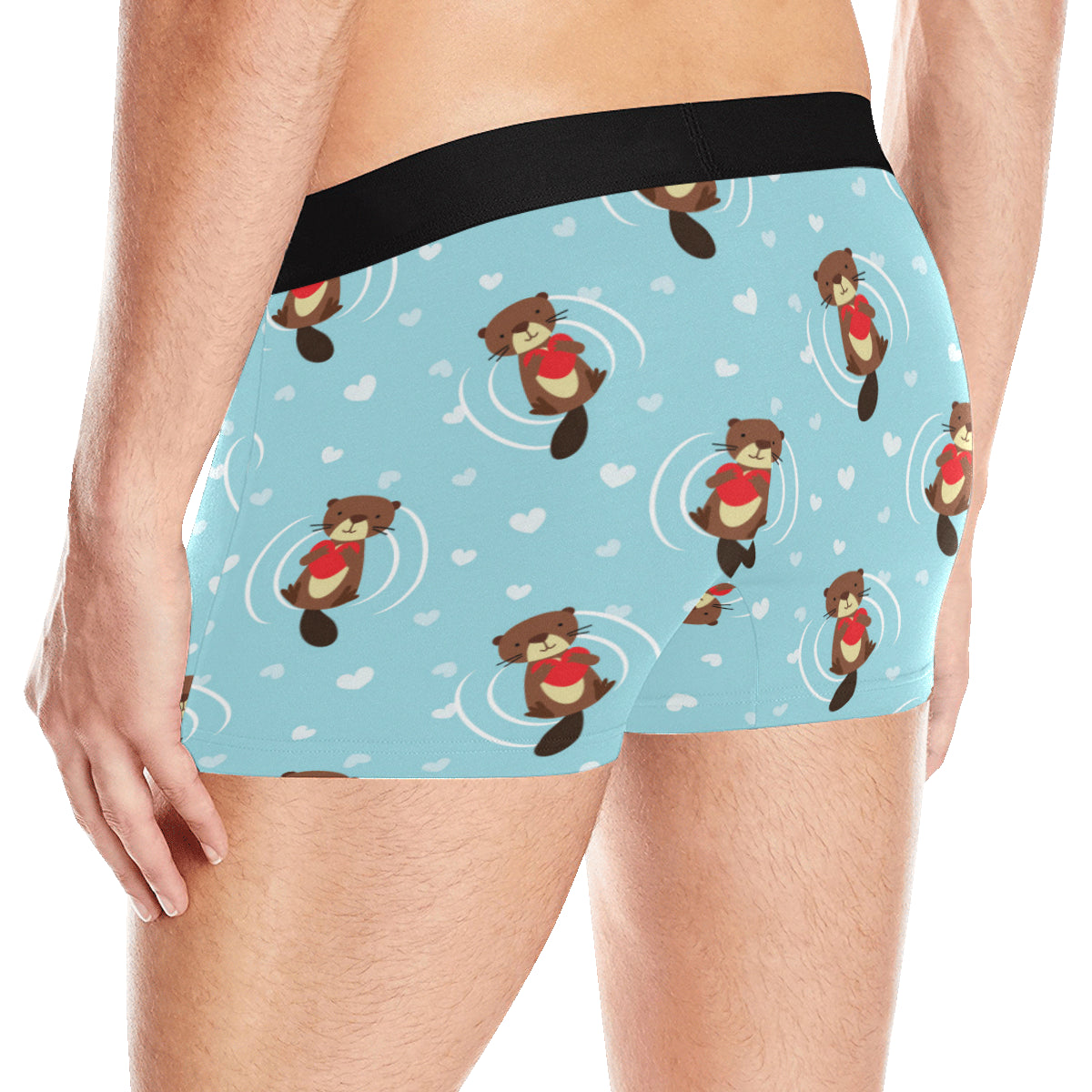 Sea Otter Cute Pattern Print Design 04 Men's Boxer Briefs