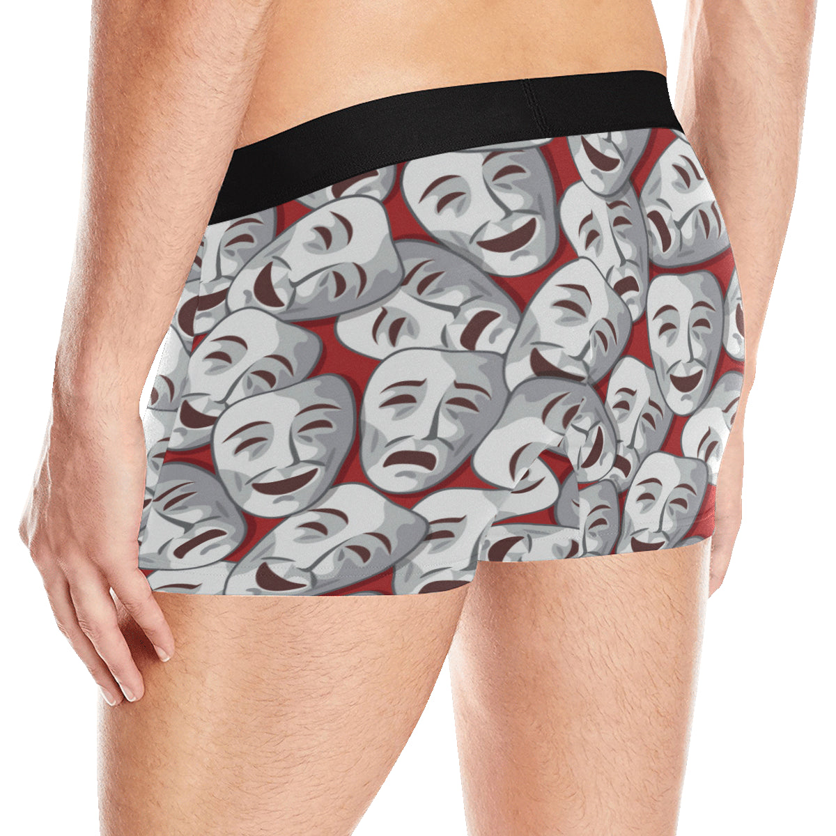 Acting Mask Pattern Print Design 01 Men's Boxer Briefs