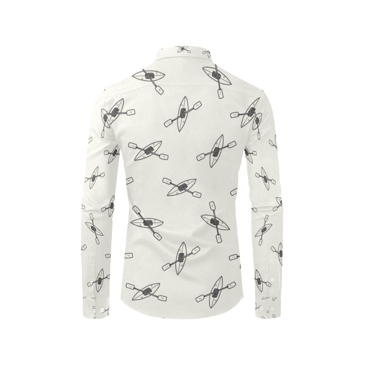 Kayak Pattern Print Design 01 Men's Long Sleeve Shirt