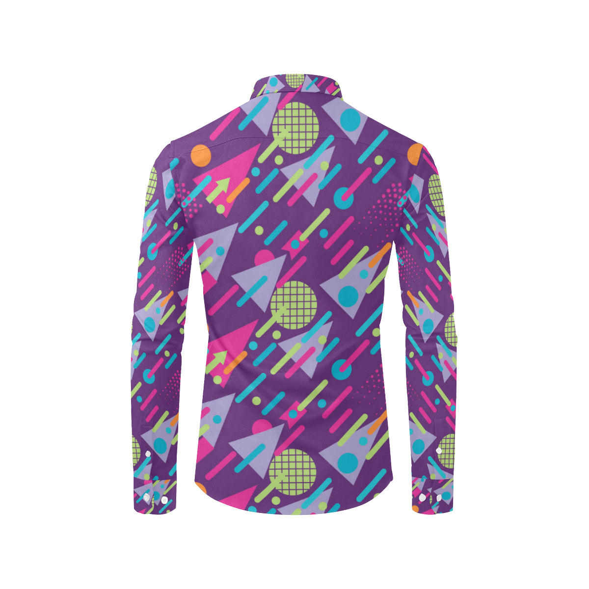 90s Pattern Print Design 4 Men's Long Sleeve Shirt