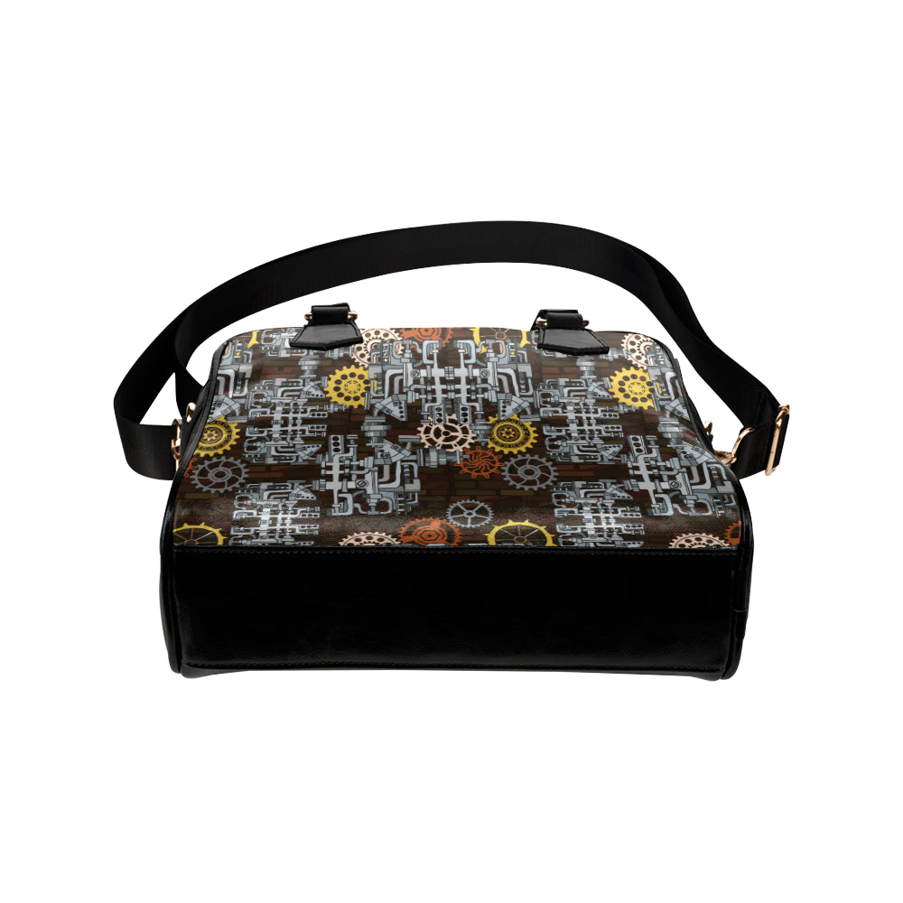 Mechanic Pattern Print Design 04 Shoulder Handbag