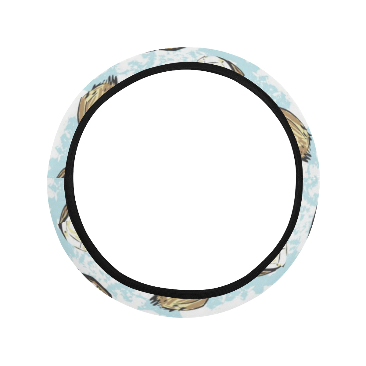 Coconut Pattern Print Design CN01 Steering Wheel Cover with Elastic Edge