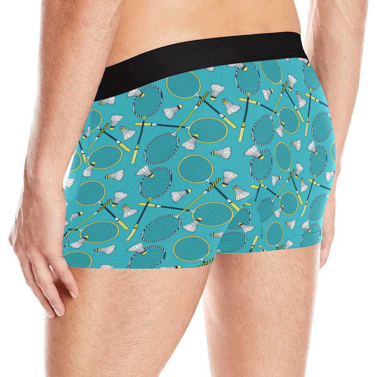 Badminton Pattern Print Design 06 Men's Boxer Briefs