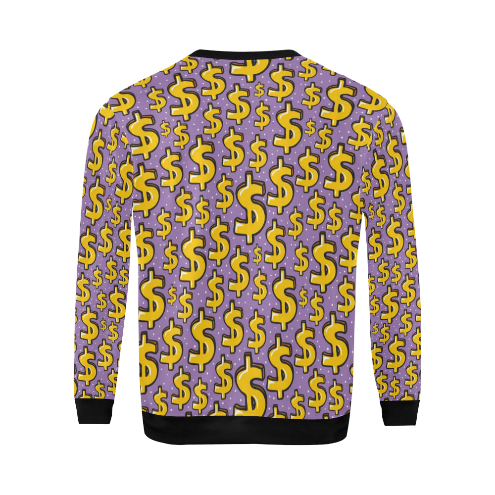 Dollar Pattern Print Design DO01 Men Long Sleeve Sweatshirt