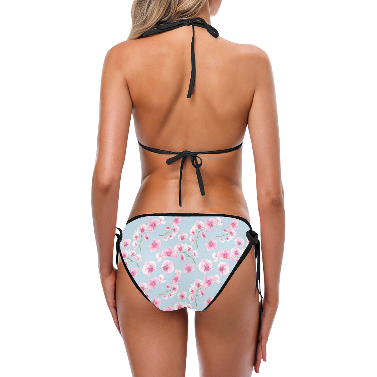 Orchid Pink Pattern Print Design OR01 Bikini