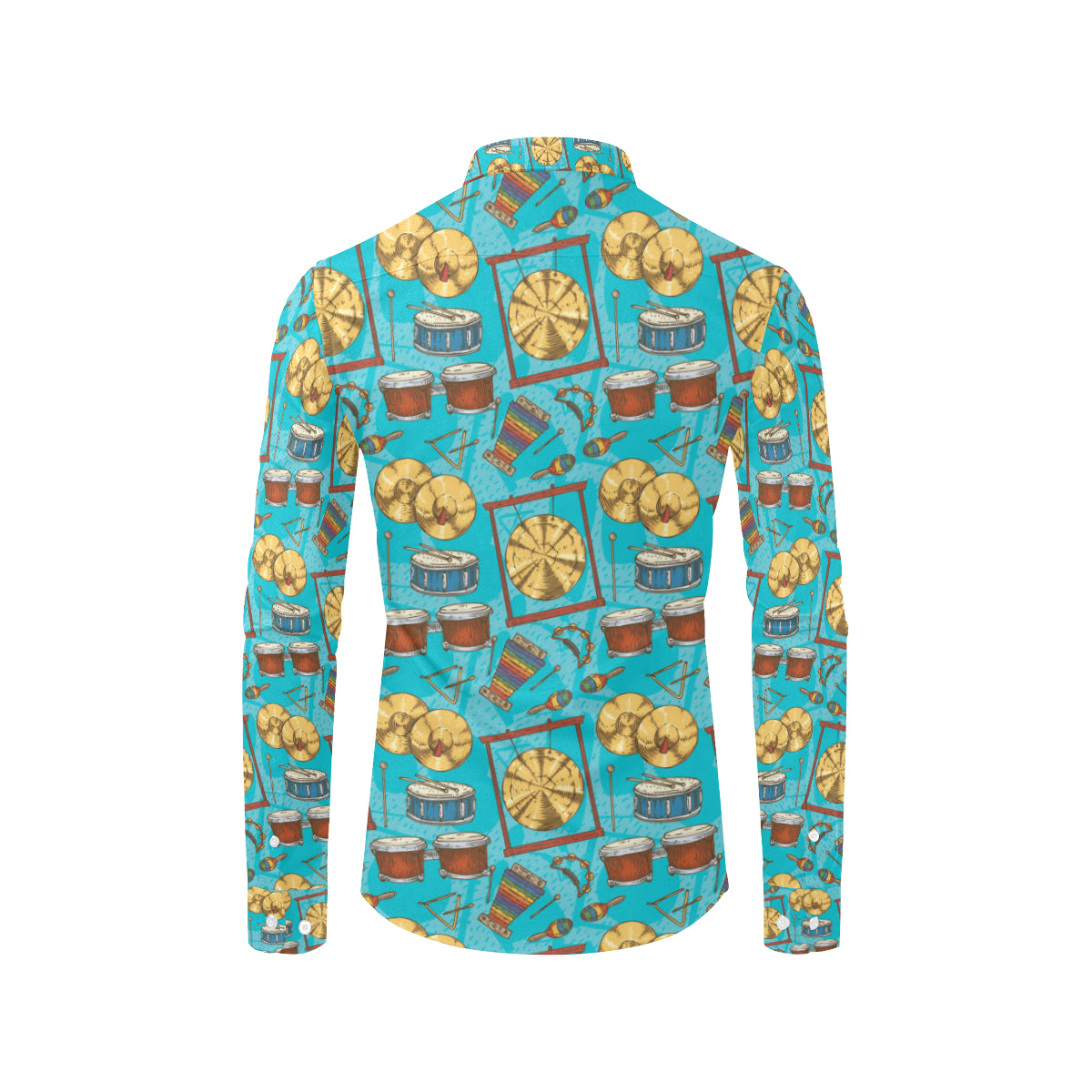 Percussion Pattern Print Design 03 Men's Long Sleeve Shirt