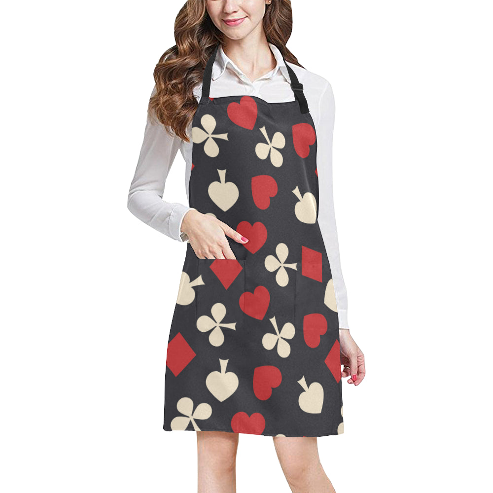 Poker Cards Pattern Print Design A02 Apron with Pocket
