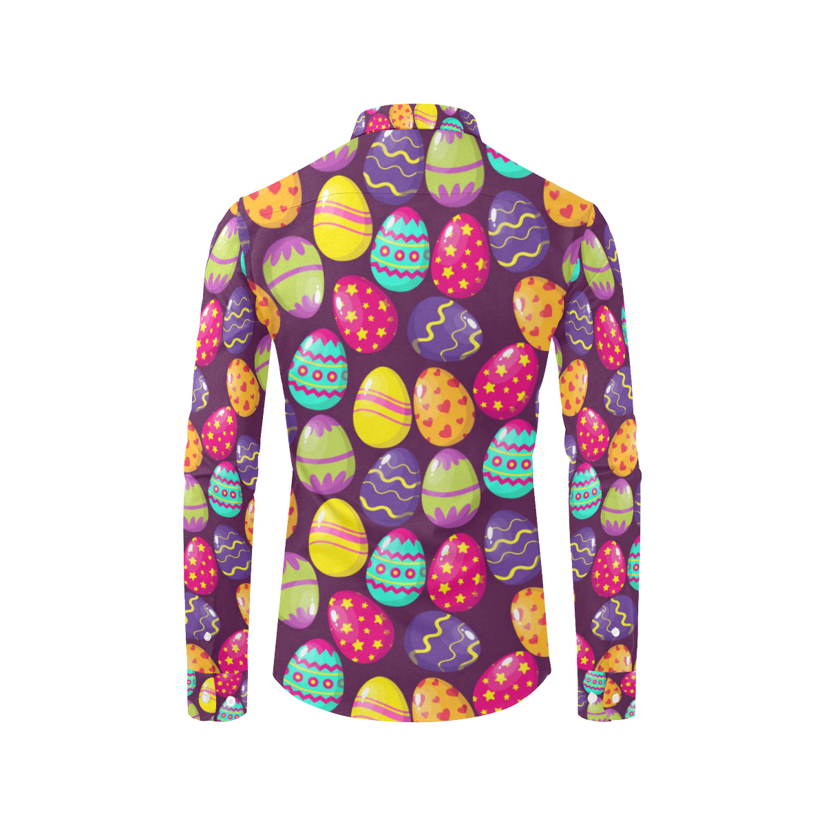 Easter Eggs Pattern Print Design RB04 Men's Long Sleeve Shirt
