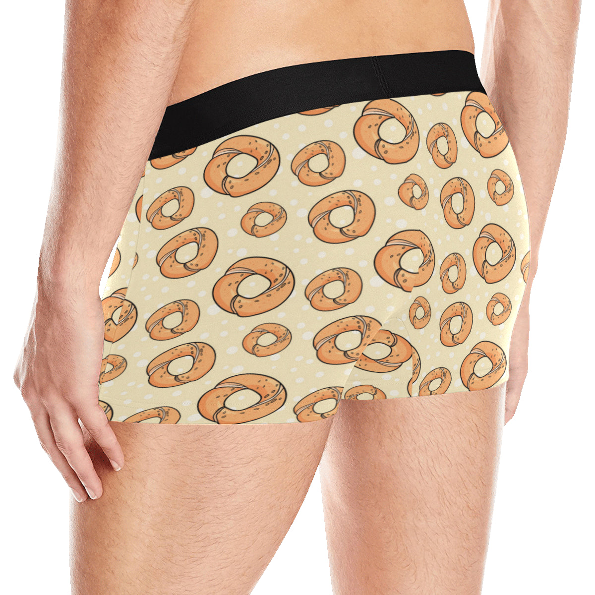 Bagel Pattern Print Design 03 Men's Boxer Briefs