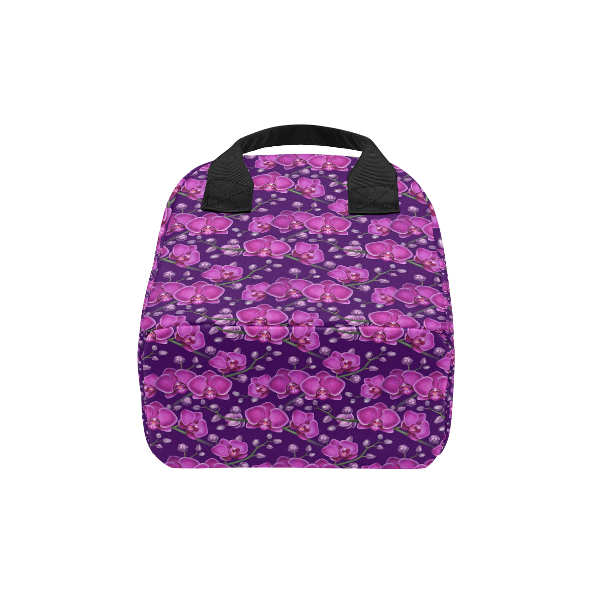 Orchid Purple Pattern Print Design OR02 Insulated Lunch Bag