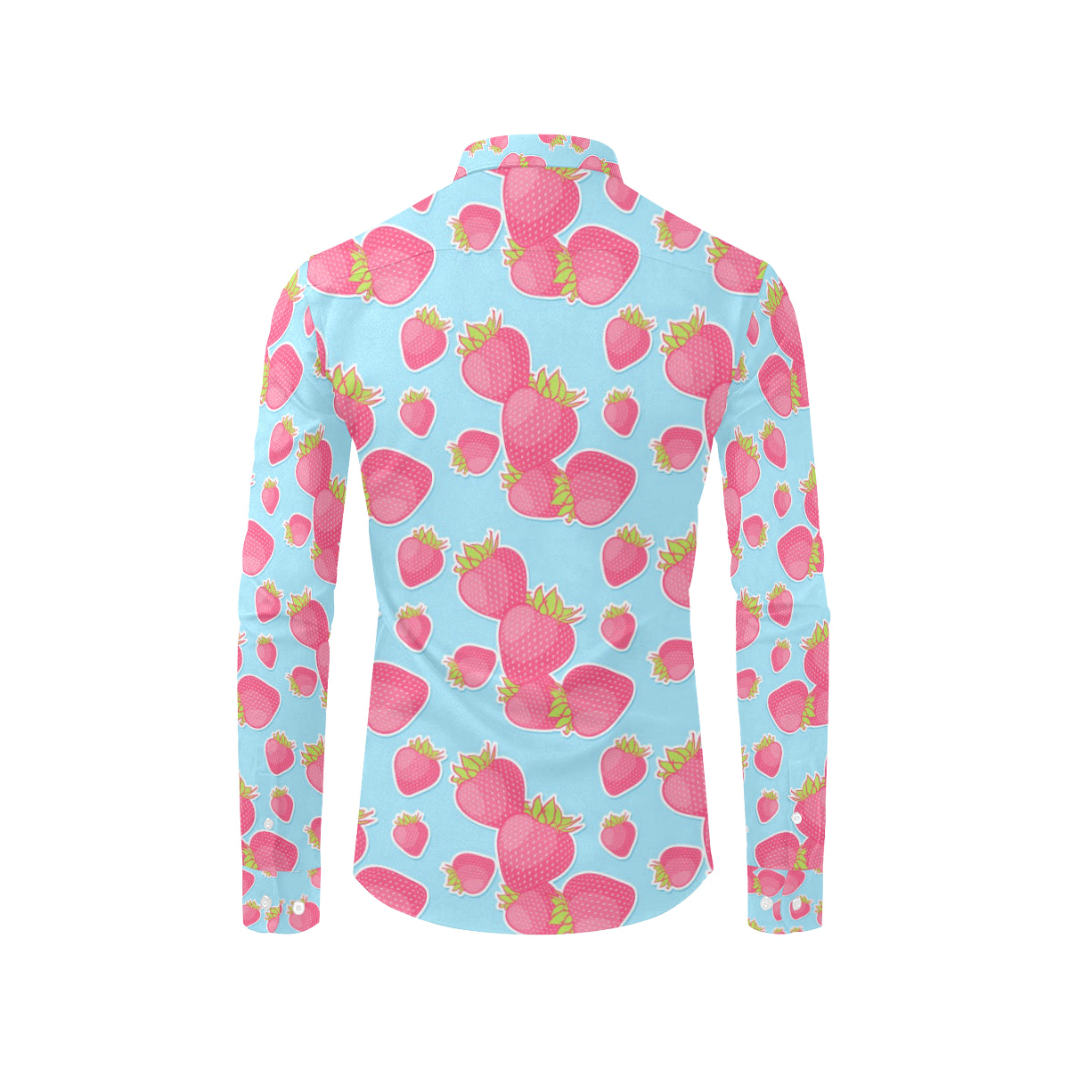 Strawberry Pattern Print Design SB04 Men's Long Sleeve Shirt