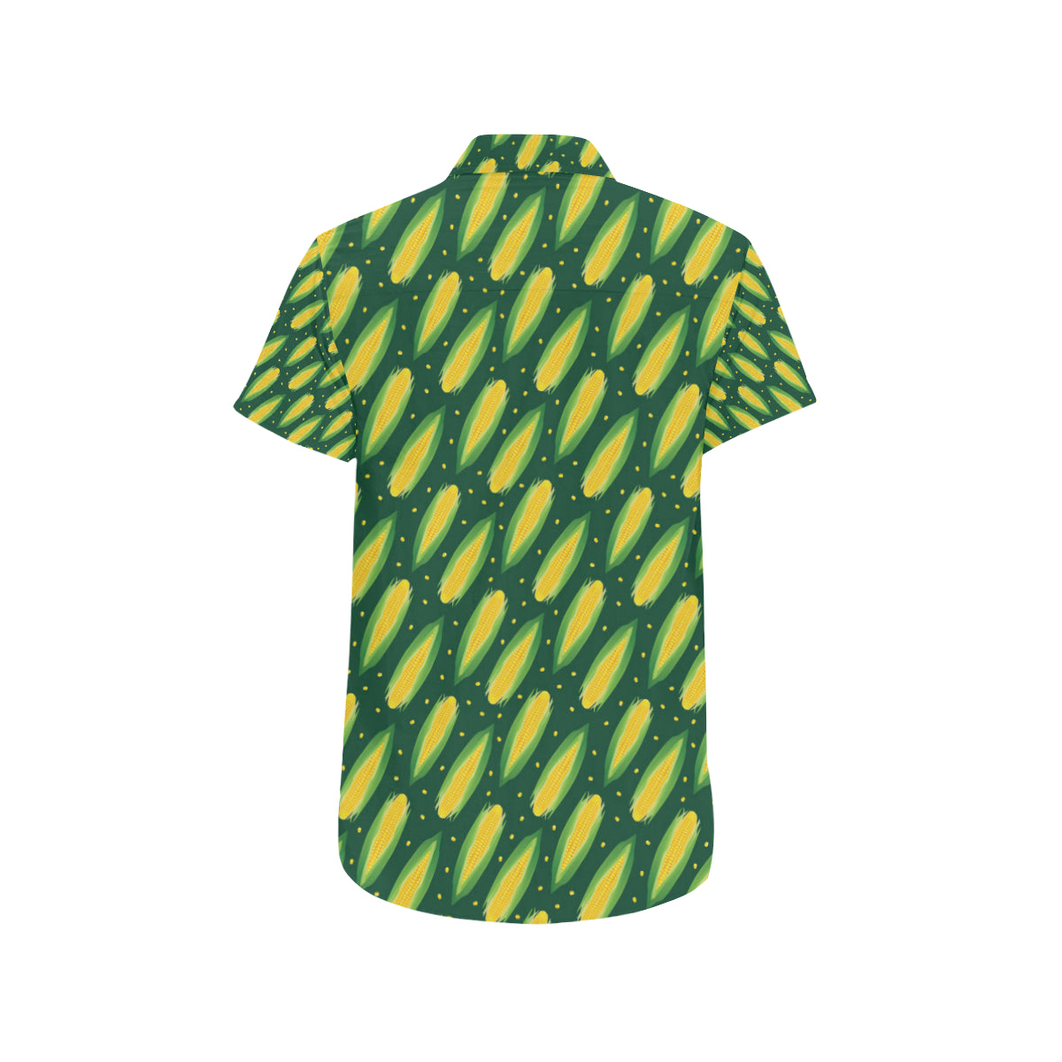 Corn Pattern Print Design 03 Men's Short Sleeve Button Up Shirt