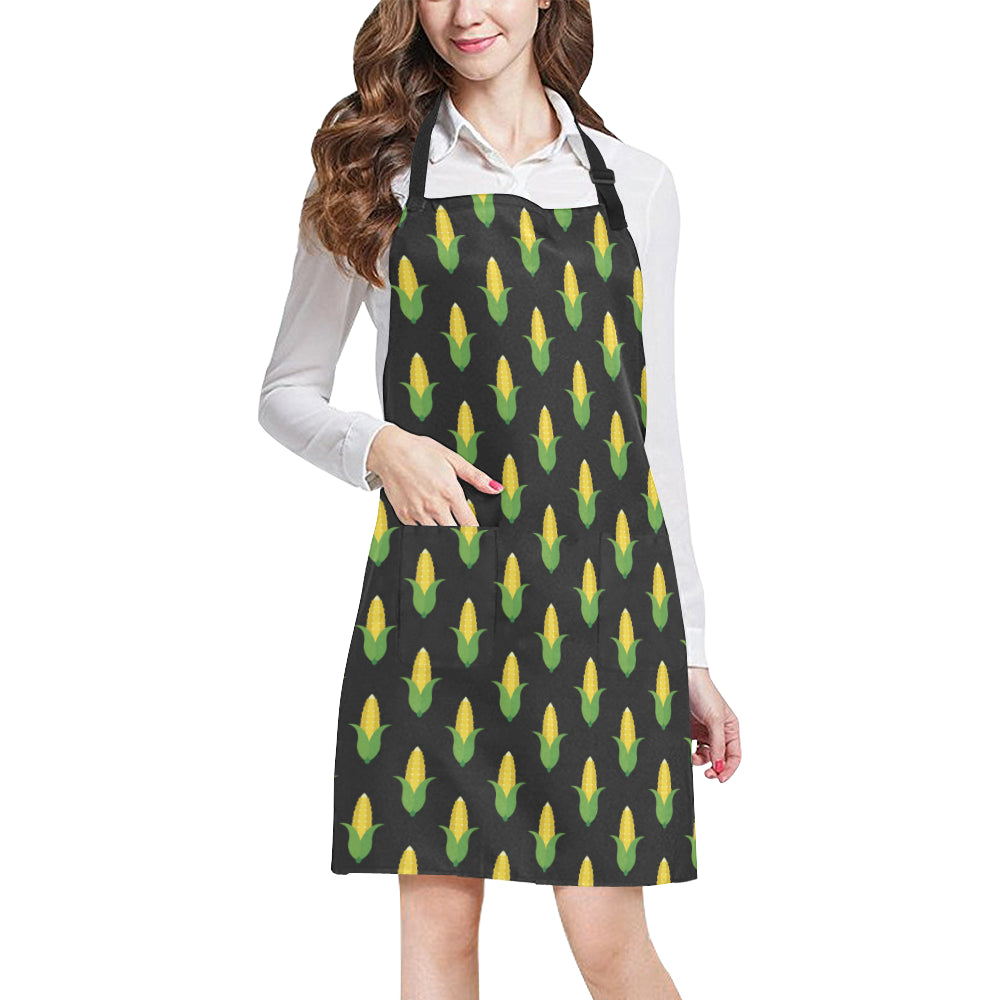 Corn Pattern Print Design 05 Apron with Pocket