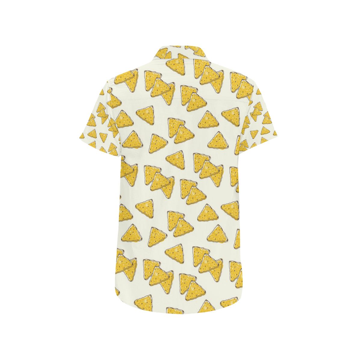 Nachos Pattern Print Design A01 Men's Short Sleeve Button Up Shirt